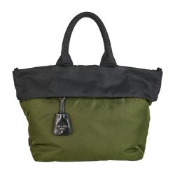 Tessuto ReversibleTote, Nylon, Black/Khaki, 2*